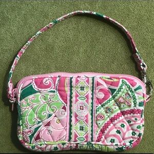 Vera Bradley Retired PAISLEY PINK Mini Wristlet